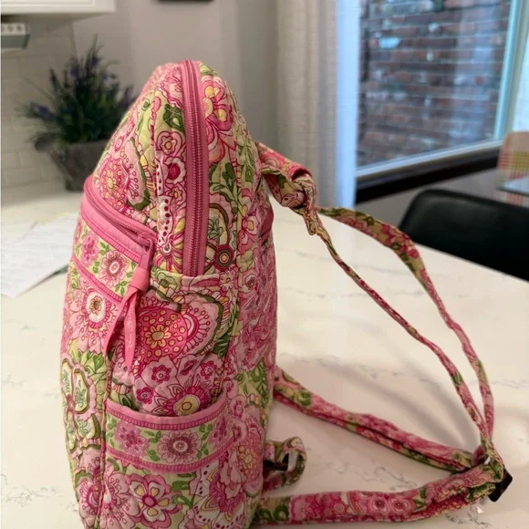 Vera Bradley Pink and Green Floral Backpack - Picture 6 of 6